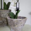 Robuuste bloempot met betonlook