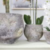 Robuuste bloempot met betonlook